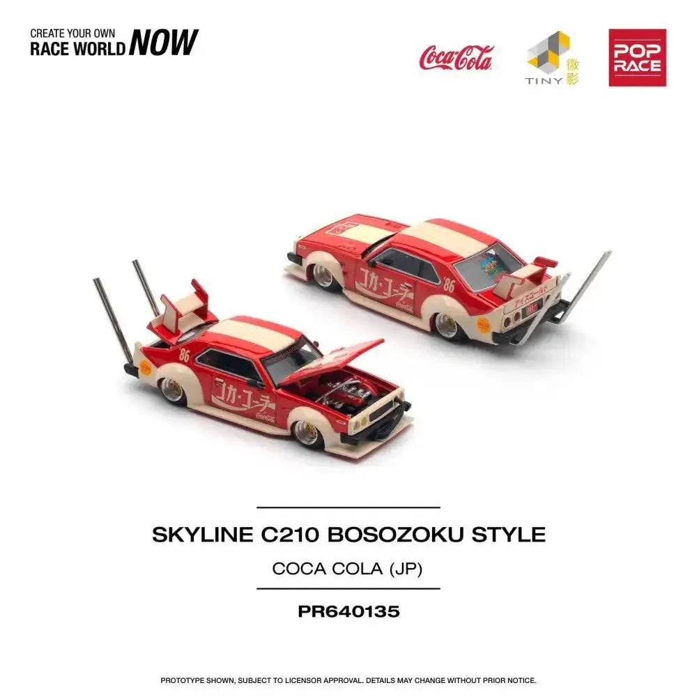 PRE-ORDER Pop Race 1:64 Skyline C210 Kaido Racer BOSOZOKU Style COCA COLA JP