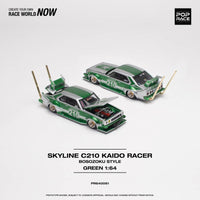 Thumbnail for PRE-ORDER Pop Race 1:64 Skyline C210 Kaido Racer BOSOZOKU Style Green