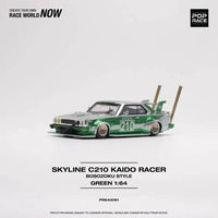 Thumbnail for PRE-ORDER Pop Race 1:64 Skyline C210 Kaido Racer BOSOZOKU Style Green