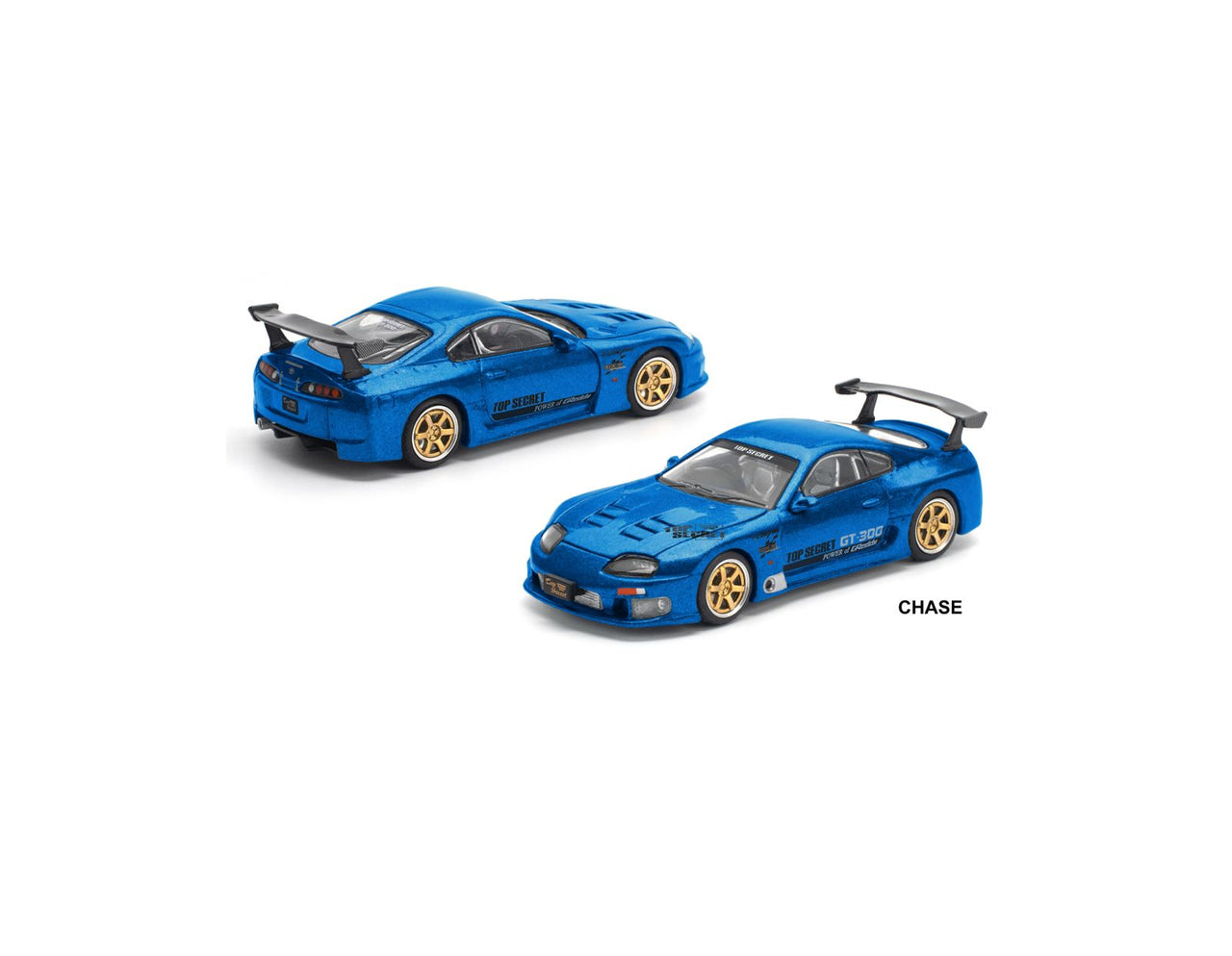 PRE-ORDER Pop Race 1:64 TOP SECRET SUPRA GT500 A80 - BLUE