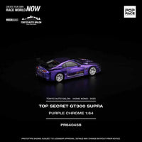 Thumbnail for PRE-ORDER Pop Race 1:64 Top Secret Toyota Supra GT300 Purple Chrome Tokyo Auto Salon Exclusive