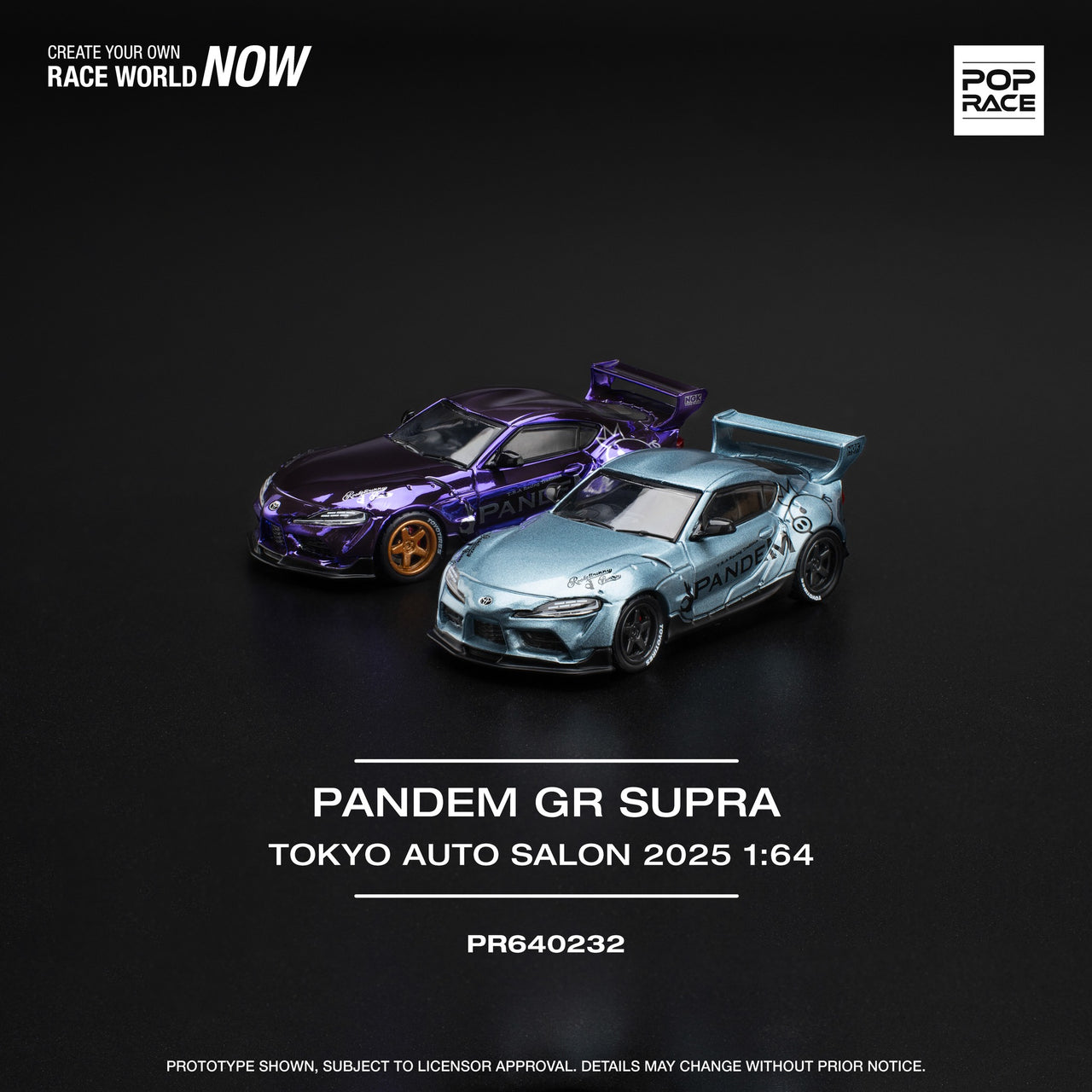 PRE-ORDER Pop Race 1:64 Toyota GR Supra 2025 Tokyo Auto Salon Exclusive Silver