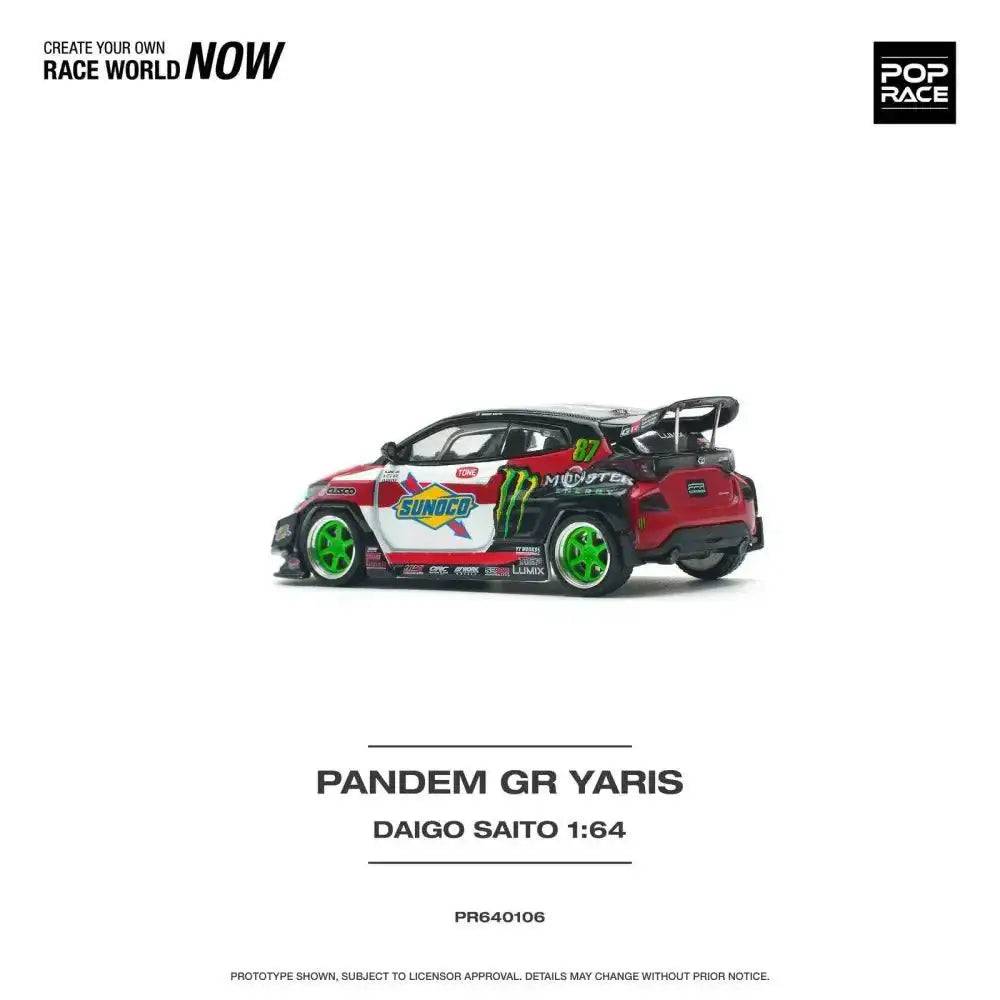 PRE-ORDER Pop Race 1:64 Toyota GR Yaris PANDEM DAIGO SAITO