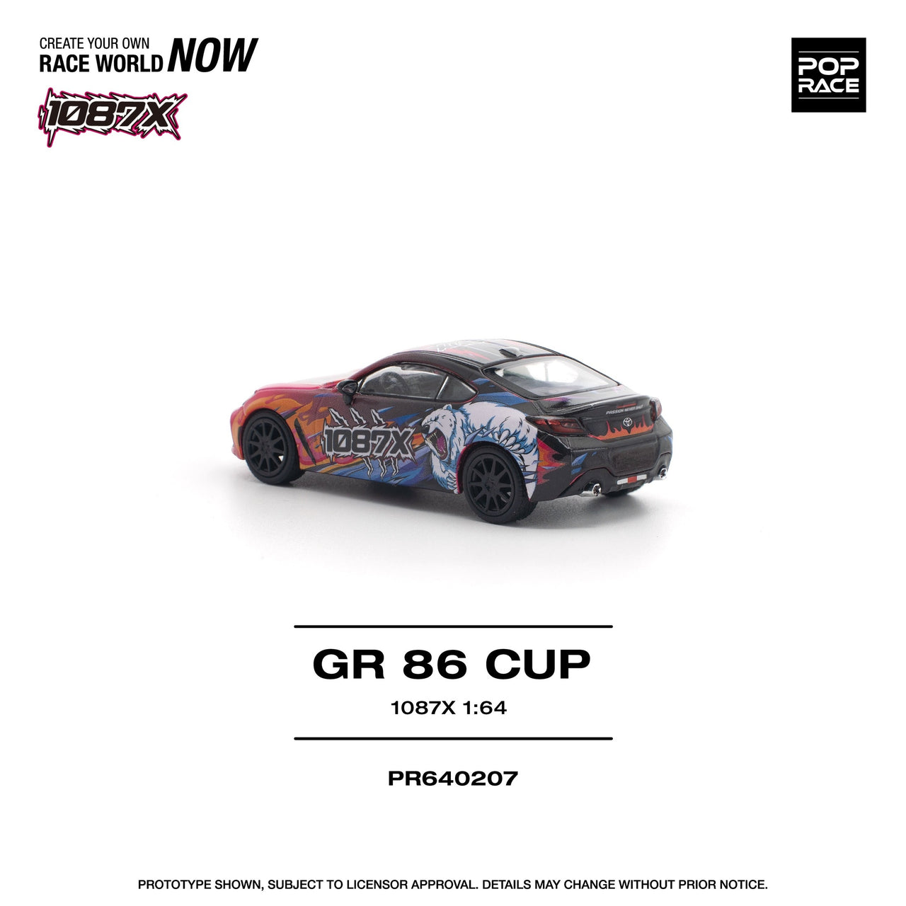 PRE-ORDER Pop Race 1:64 Toyota GR86 Cup 1087X