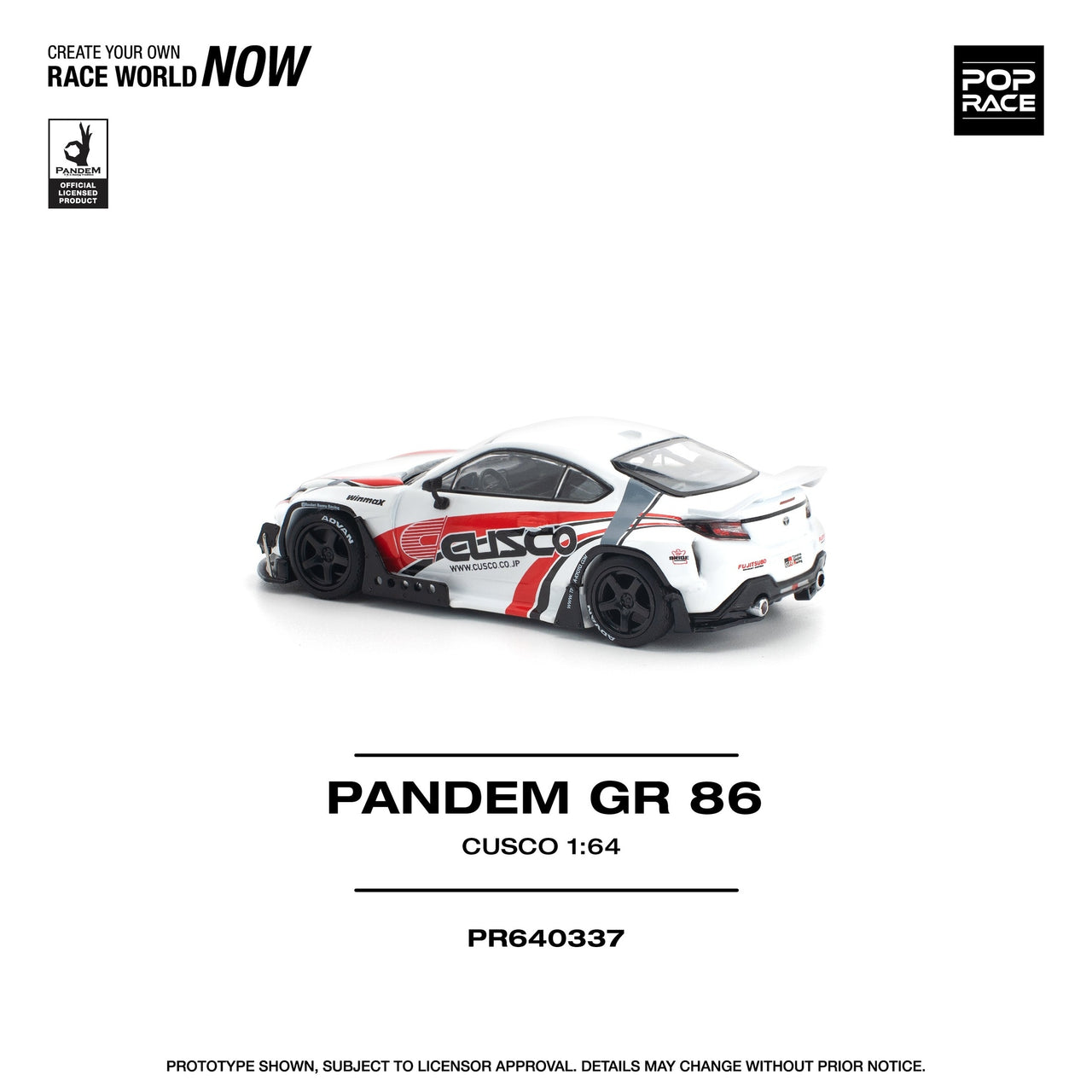 PRE-ORDER Pop Race 1:64 Toyota GR86 Cusco