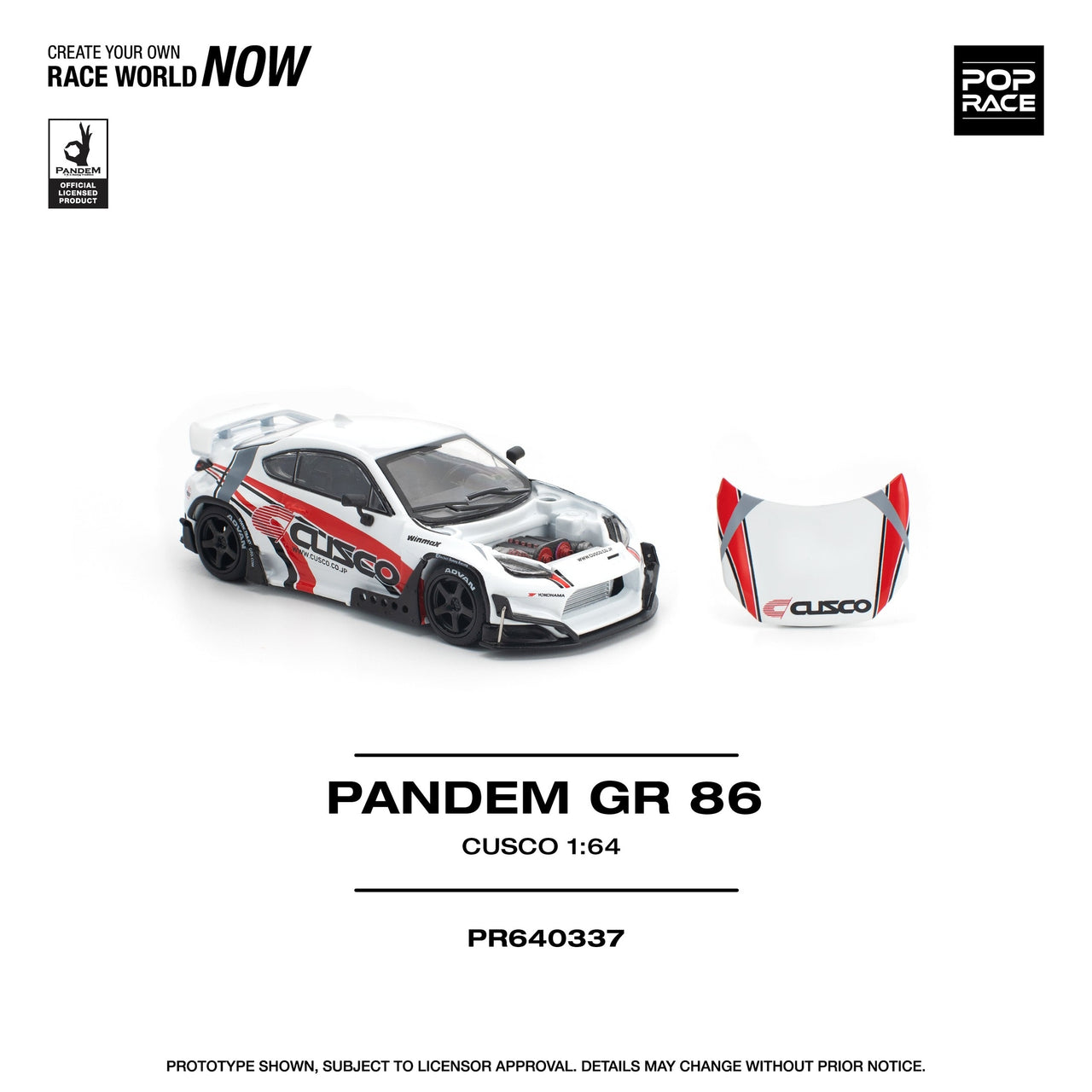 PRE-ORDER Pop Race 1:64 Toyota GR86 Cusco