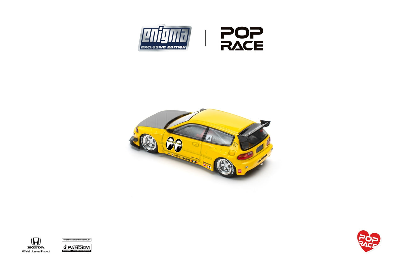 PRE-ORDER Pop Race x Enigma 1:64 Pandem Honda Civic EG6 v1.5 MOONEYES