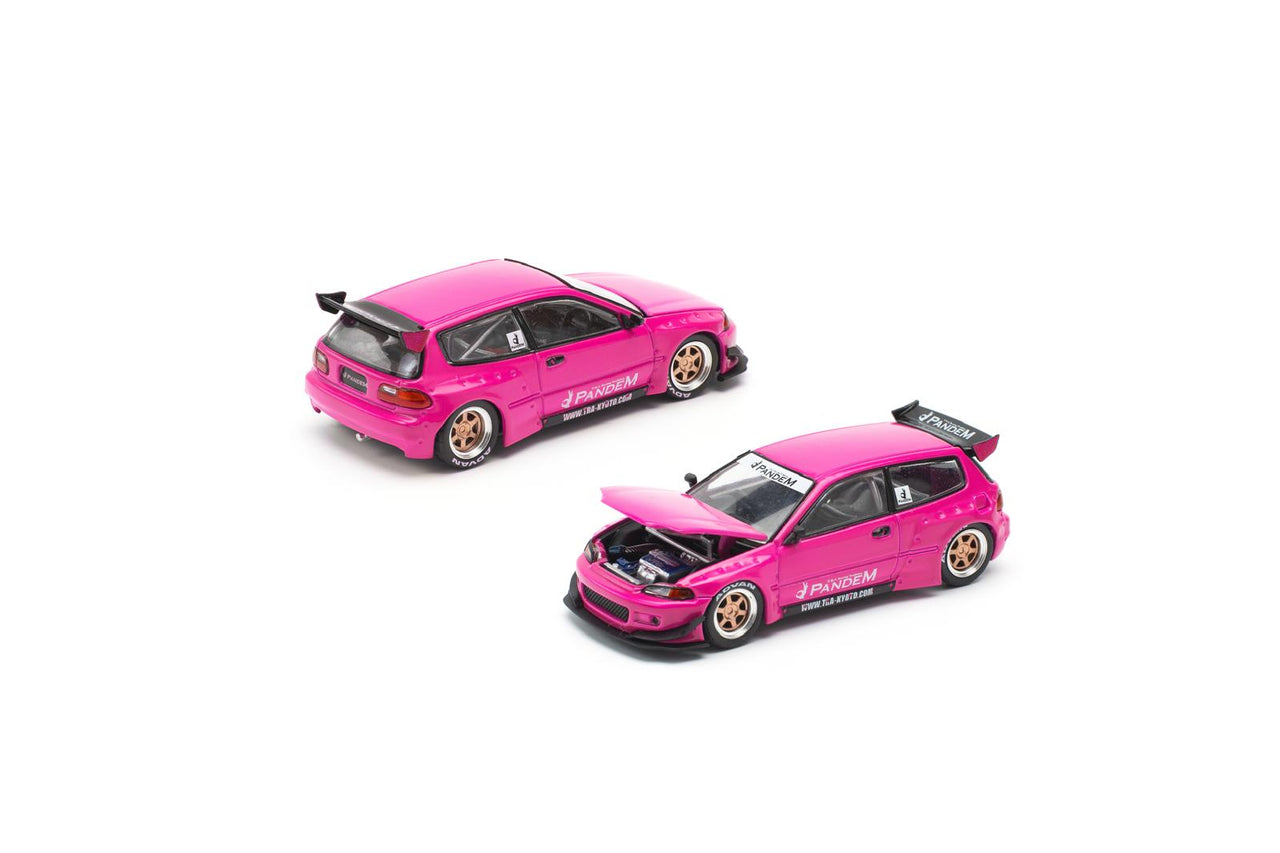 PRE-ORDER Pop Race x Enigma 1:64 Pandem Honda Civic EG6 v1.5 Pink