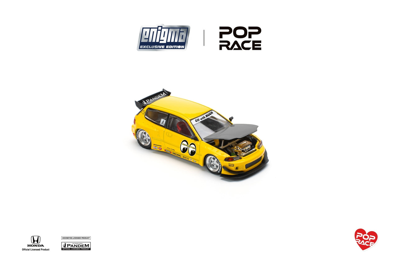 PRE-ORDER Pop Race x Enigma 1:64 Pandem Honda Civic EG6 v1.5 MOONEYES