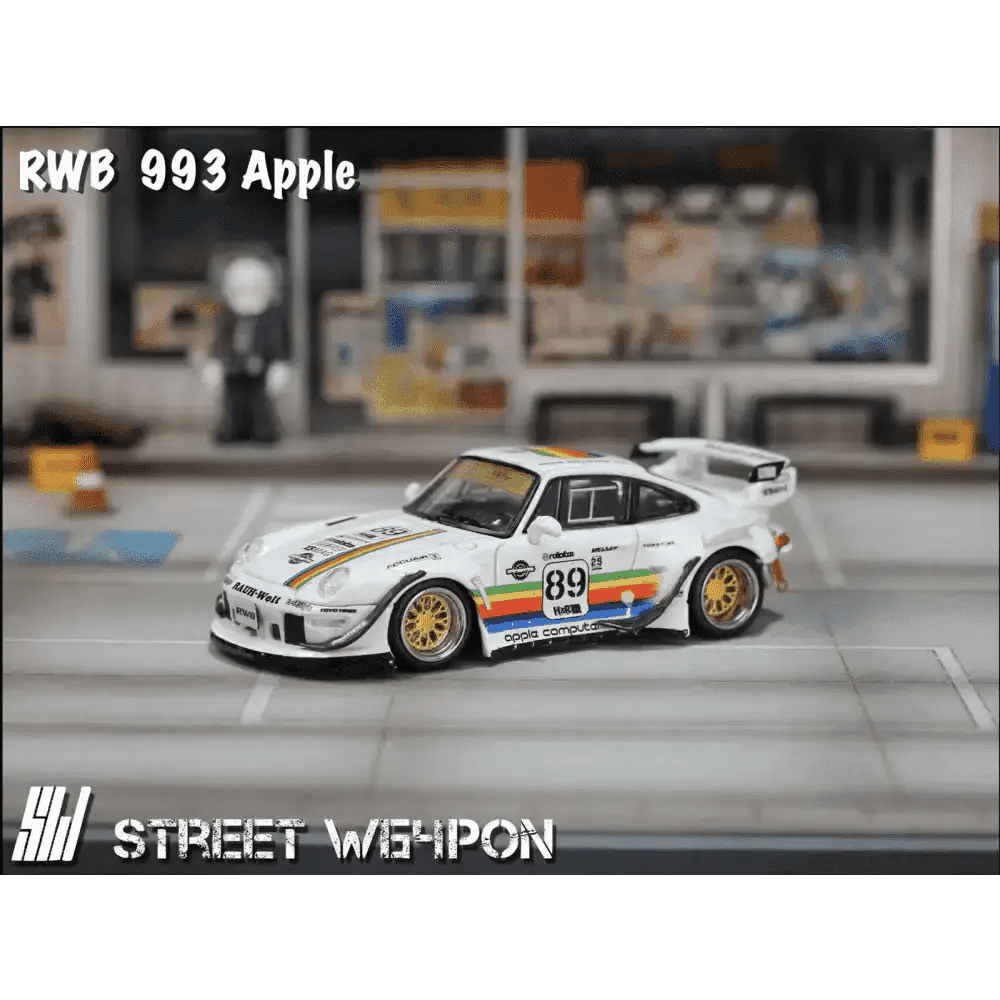 PRE-ORDER Street Weapon 1:64 Porsche RWB993 Apple GT Wing