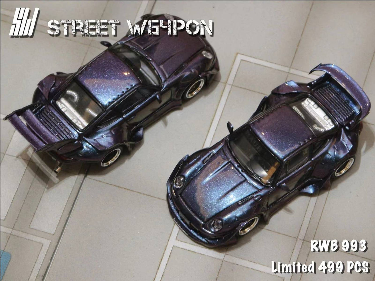 PRE-ORDER Street Weapon 1:64 Porsche RWB993 Chameleon