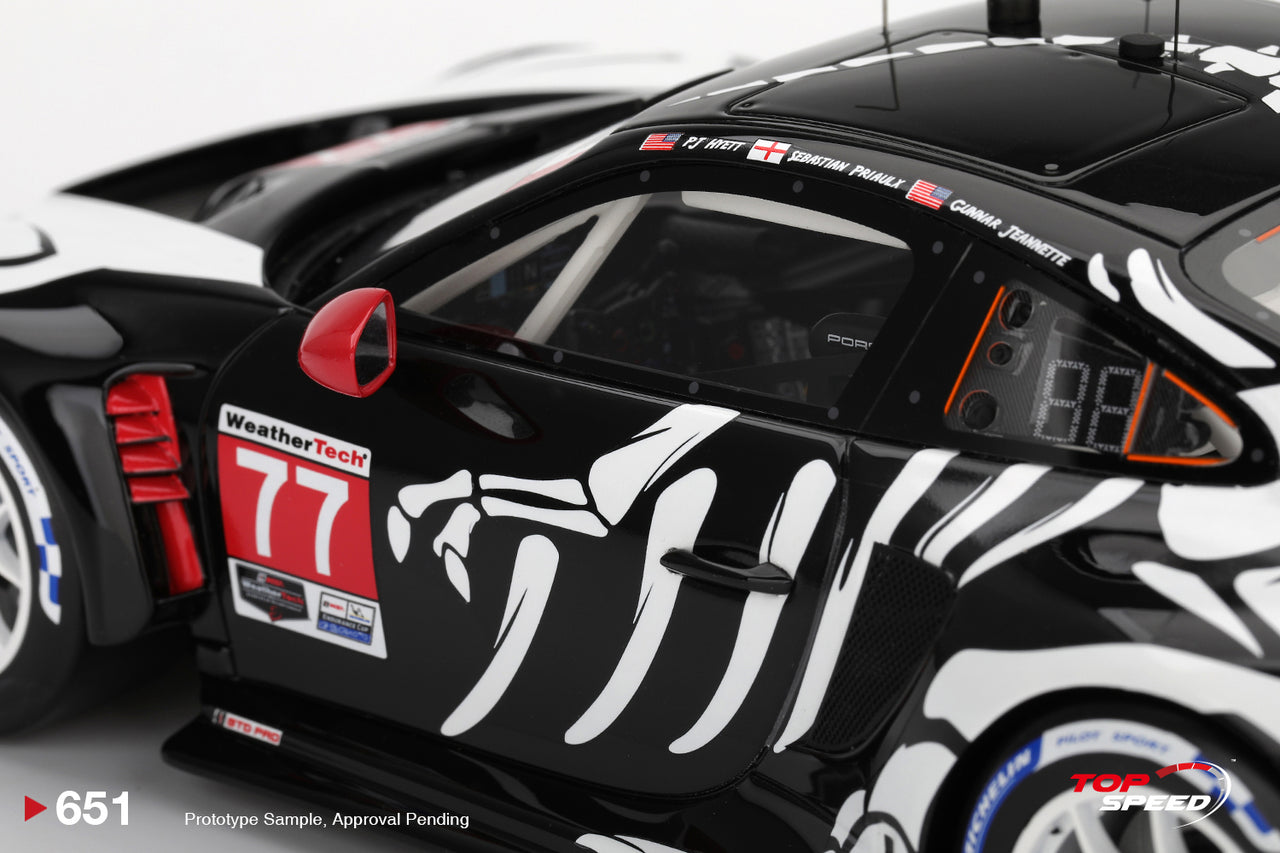 PRE-ORDER TOP SPEED 1:18 Porsche 911 GT3 R #77 AO Racing 2025 IMSA Petit Le Mans TS0651