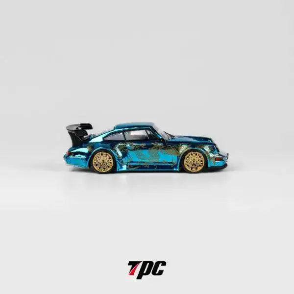 PRE-ORDER TPC 1:64 RWB Porsche 964 Arowana Livery Chrome Blue