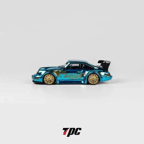 PRE-ORDER TPC 1:64 RWB Porsche 964 Arowana Livery Chrome Blue