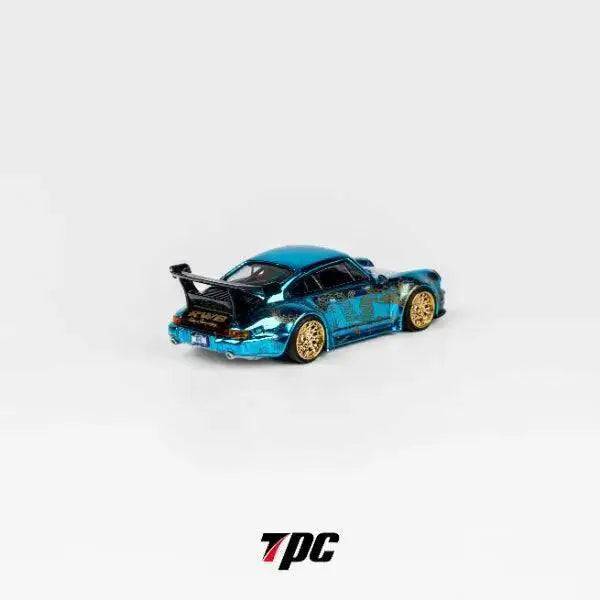 PRE-ORDER TPC 1:64 RWB Porsche 964 Arowana Livery Chrome Blue