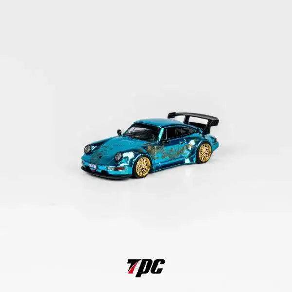 PRE-ORDER TPC 1:64 RWB Porsche 964 Arowana Livery Chrome Blue