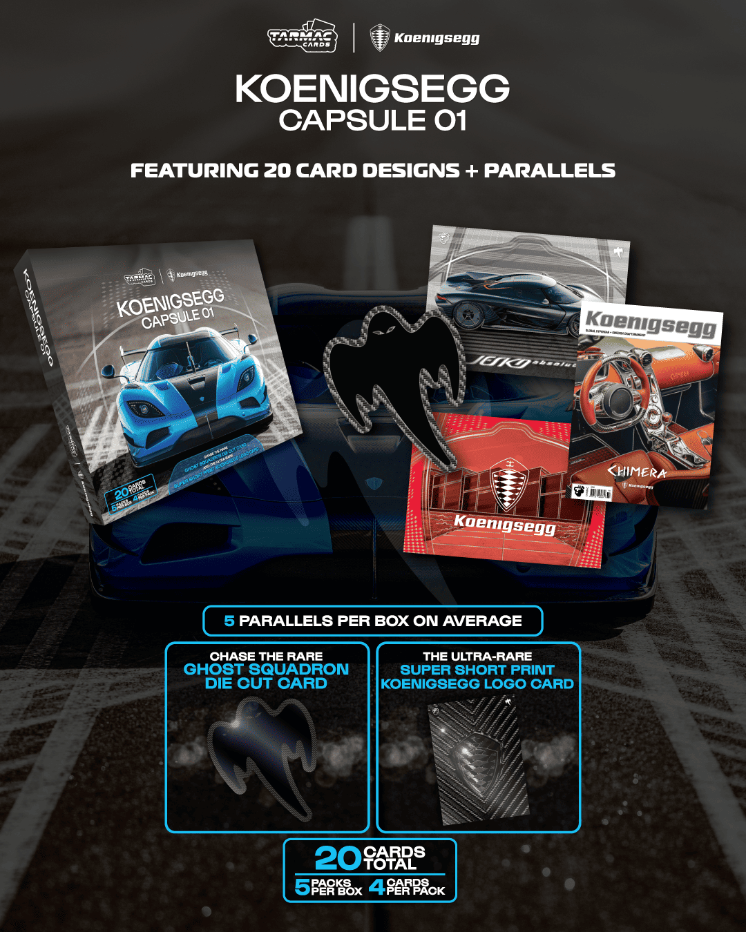 PRE-ORDER Tarmac Cards Koenigsegg Capsule 01