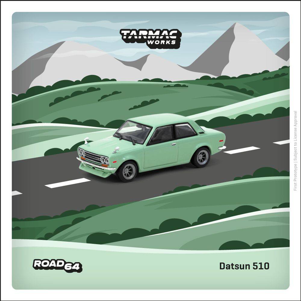 PRE-ORDER Tarmac Works 1:64 Datsun 510 Light Green