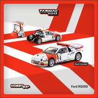 Thumbnail for PRE-ORDER Tarmac Works 1:64 Ford RS200 Rally Catalunya 1986