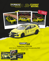 Thumbnail for PRE-ORDER Tarmac Works 1:64 Honda Civic TYPE R FK8, NASA Western Endurance Racing Championship 2022 w/ Trading Cards