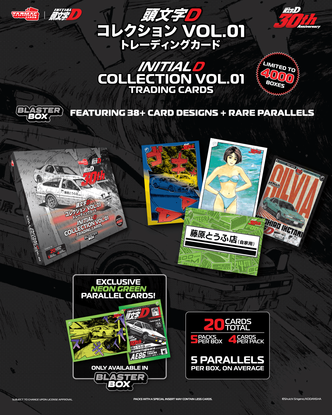 PRE-ORDER Tarmac Works 1:64 Initial D Collection Vol.01 - 30th Anniversary - Blaster Box
