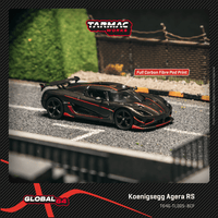 Thumbnail for PRE-ORDER Tarmac Works 1:64 Koenigsegg Agera RS, Black Carbon Fiber / Red Accents