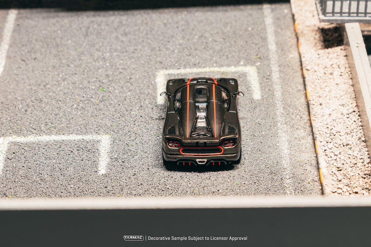 PRE-ORDER Tarmac Works 1:64 Koenigsegg Agera RS, Black Carbon Fiber / Red Accents