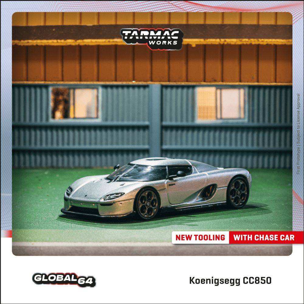 PRE-ORDER Tarmac Works 1:64 Koenigsegg CC850 Silver