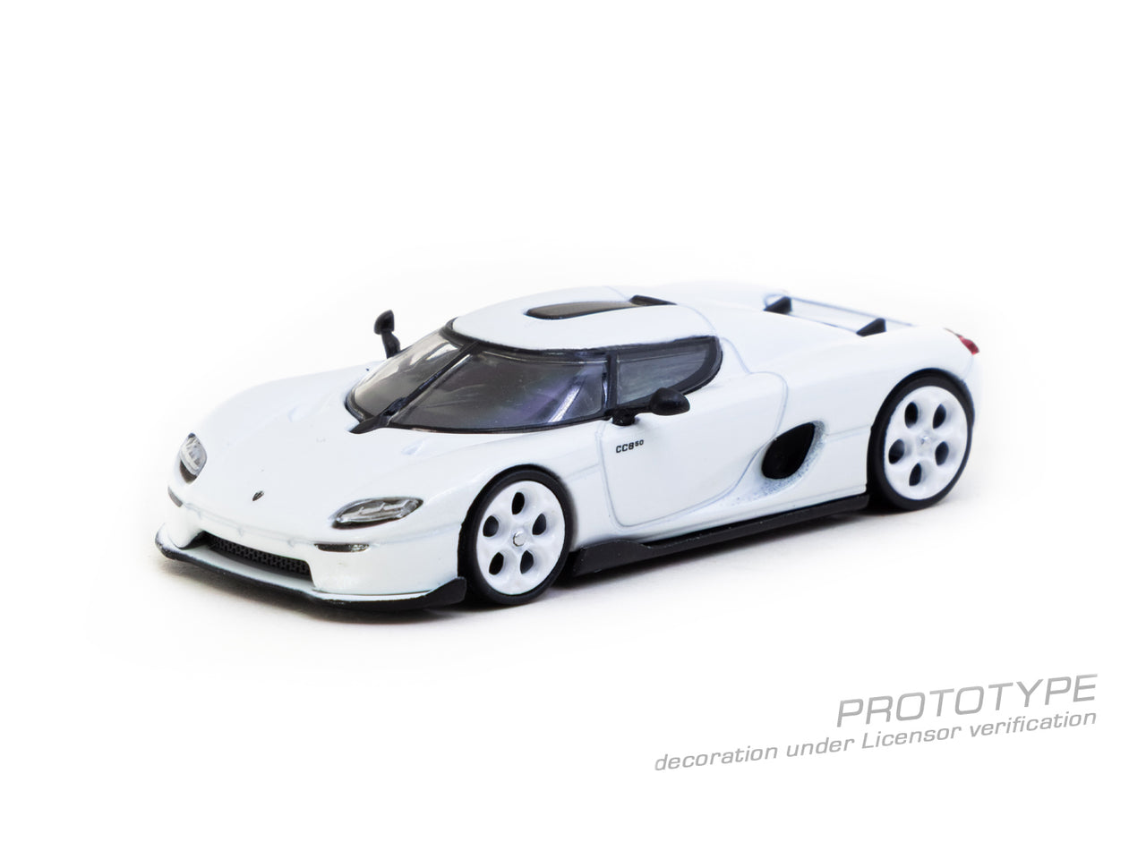PRE-ORDER Tarmac Works 1:64 Koenigsegg CC850 White + Trading Cards Combo Set