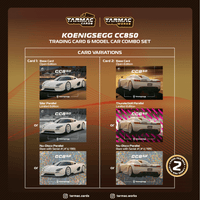 Thumbnail for PRE-ORDER Tarmac Works 1:64 Koenigsegg CC850 White + Trading Cards Combo Set