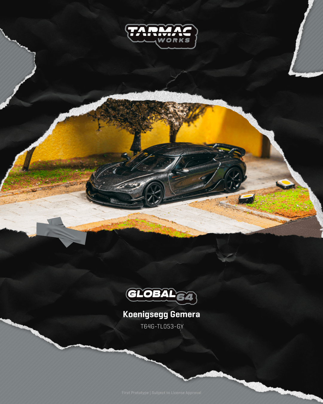 PRE-ORDER Tarmac Works 1:64 Koenigsegg Gemera, Grey