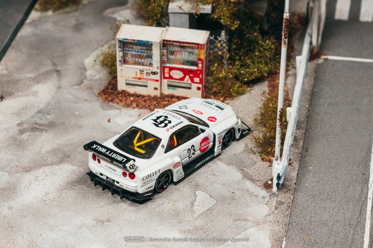 PRE-ORDER Tarmac Works 1:64 LB-ER34 Super Silhouette SKYLINE, White * NEW TOOLING*