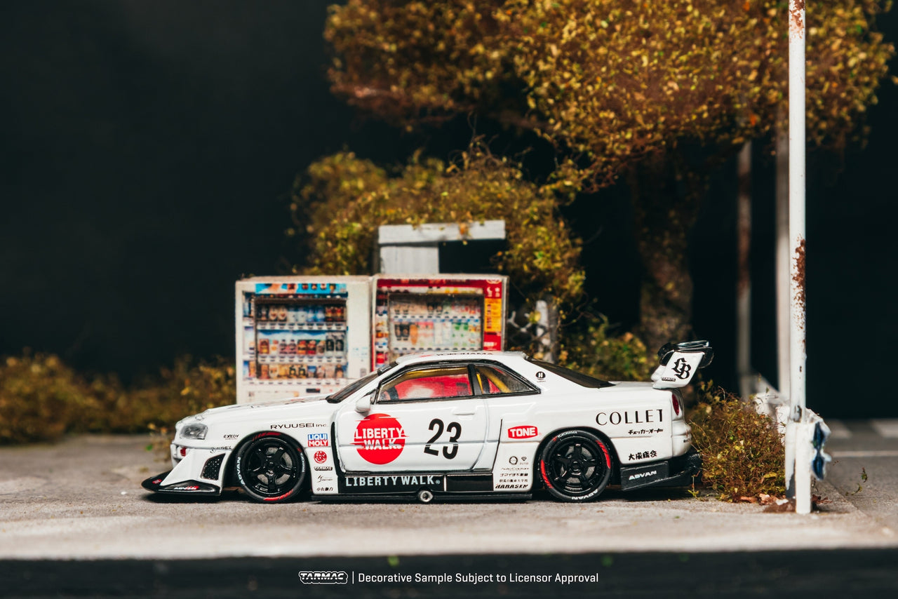 PRE-ORDER Tarmac Works 1:64 LB-ER34 Super Silhouette SKYLINE, White * NEW TOOLING*
