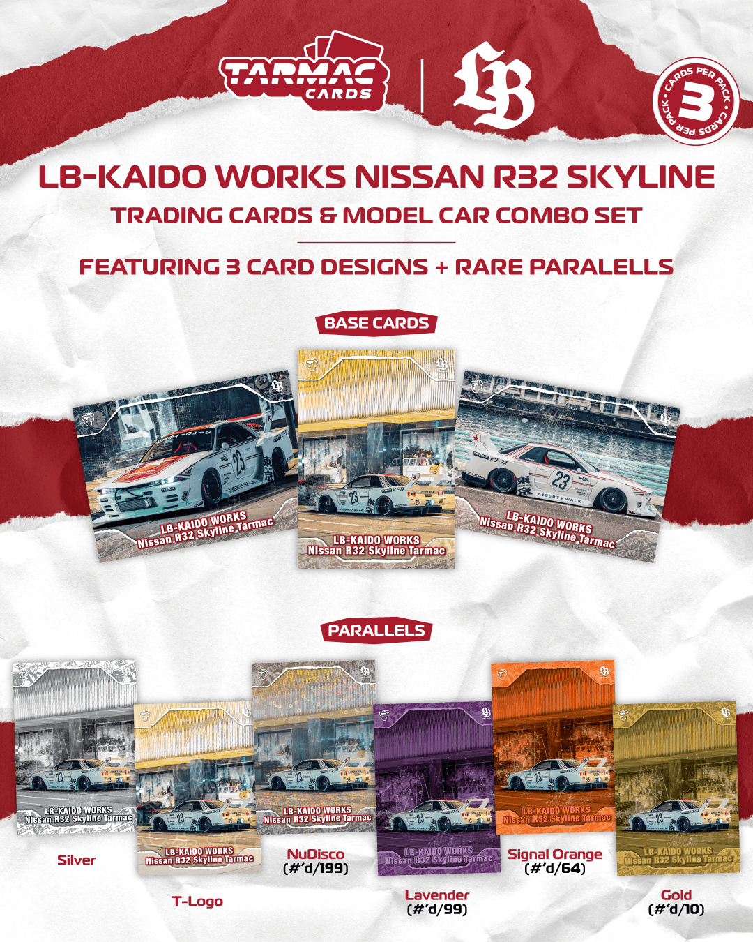 PRE-ORDER Tarmac Works 1:64 LB-KAIDO WORKS Nissan R32 Skyline, Tarmac