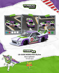 Thumbnail for PRE-ORDER Tarmac Works 1:64 LB-Kaido Works R32 SKYLINE Disney Buzz Lightyear