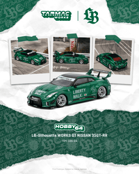 Thumbnail for PRE-ORDER Tarmac Works 1:64 LB-Silhouette WORKS GT NISSAN 35GT-RR, Emerald green