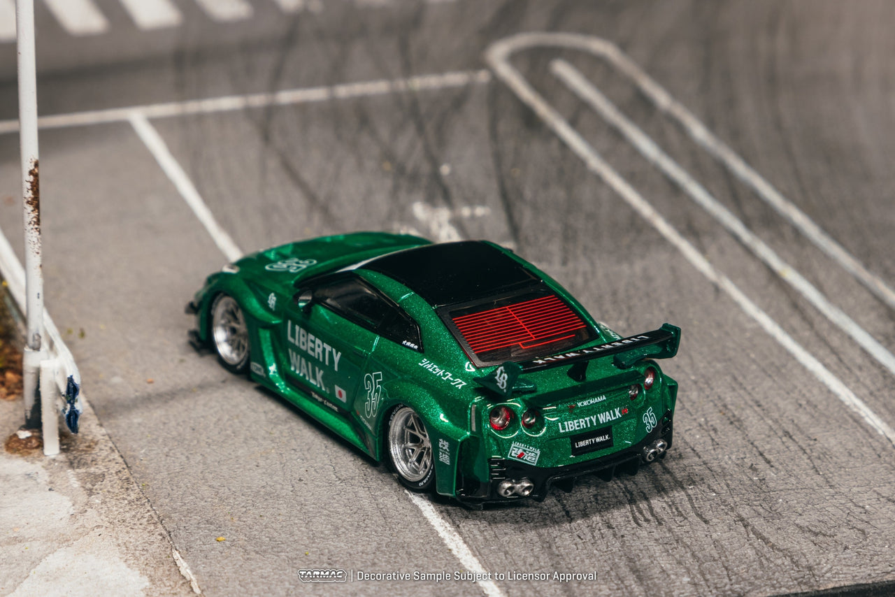 PRE-ORDER Tarmac Works 1:64 LB-Silhouette WORKS GT NISSAN 35GT-RR, Emerald green