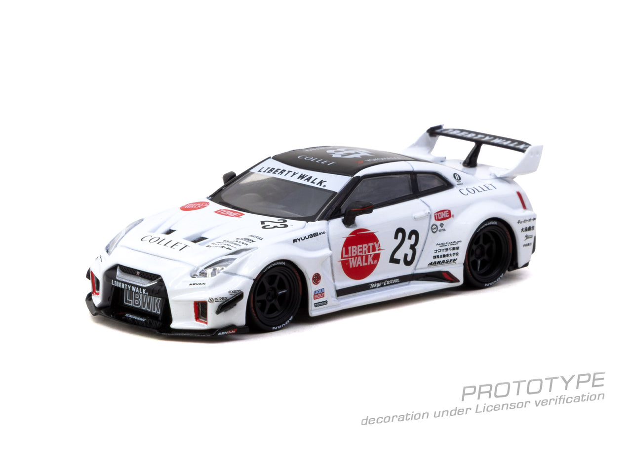 PRE-ORDER Tarmac Works 1:64 LB-Silhouette WORKS GT NISSAN 35GT-RR, White