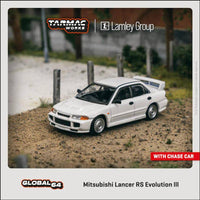 Thumbnail for PRE-ORDER Tarmac Works 1:64 Lamley Group Mitsubishi Lancer RS Evolution III White