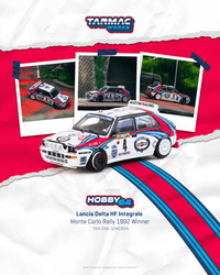 Thumbnail for PRE-ORDER Tarmac Works 1:64 Lancia Delta HF Integrale, Monte Carlo Rally 1992 Winner