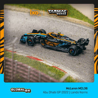 Thumbnail for PRE-ORDER Tarmac Works 1:64 McLaren MCL36 Abu Dhabi Grand Prix 2022 Lando Norris