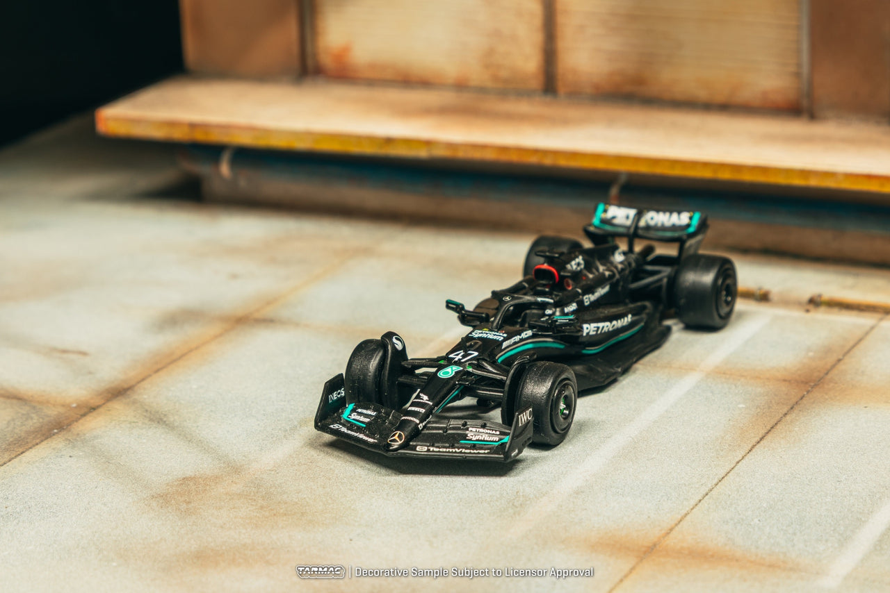 PRE-ORDER Tarmac Works 1:64 Mercedes-AMG F1 W14 E Performance, Spanish Grand Prix Tyre Testing 2023, Mick Schumacher