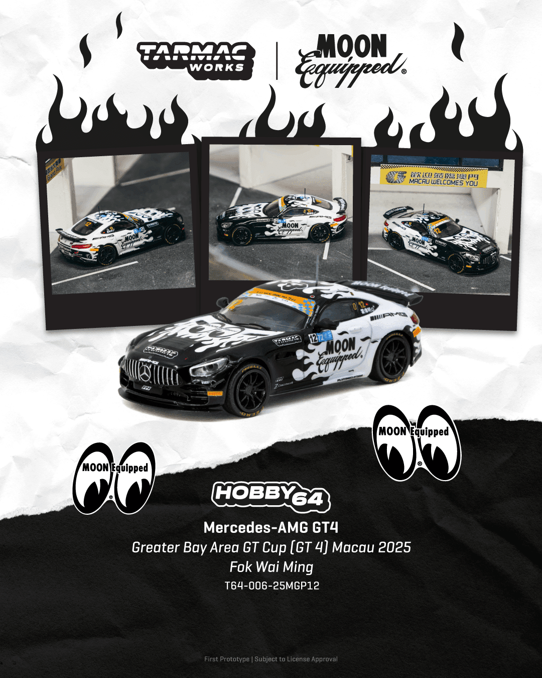 PRE-ORDER Tarmac Works 1:64 Mercedes-AMG GT4, Greater Bay Area GT Cup GT 4 Macau 2025,