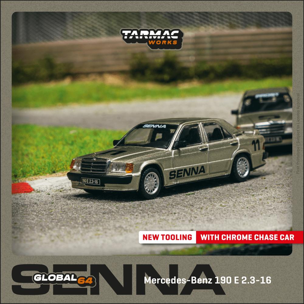 PRE-ORDER Tarmac Works 1:64 Mercedes Benz 190E2.5-16 EVO Race of Champions Ayrton Senna