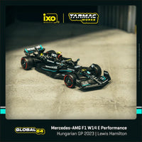 Thumbnail for PRE-ORDER Tarmac Works 1:64 Mercedes Benz AMG F1 W14 E Performance Hungarian GP 2023 Lewis Hamilton