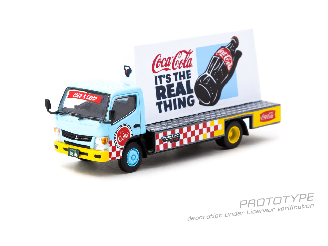 PRE-ORDER Tarmac Works 1:64 Mitsubishi Fuso Canter Coca Cola