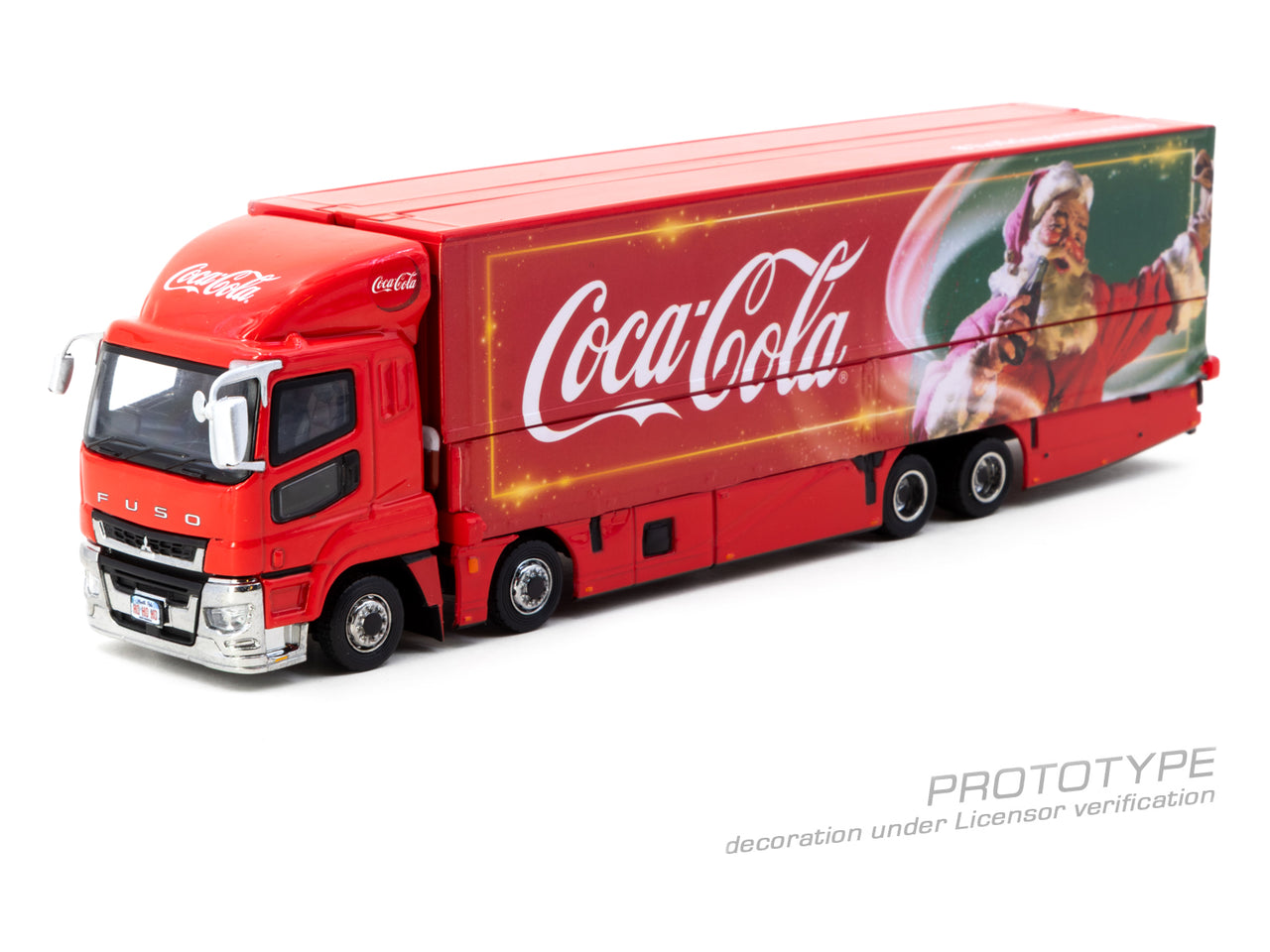 PRE-ORDER Tarmac Works 1:64 Mitsubishi Fuso Super Great Coca Cola Santa