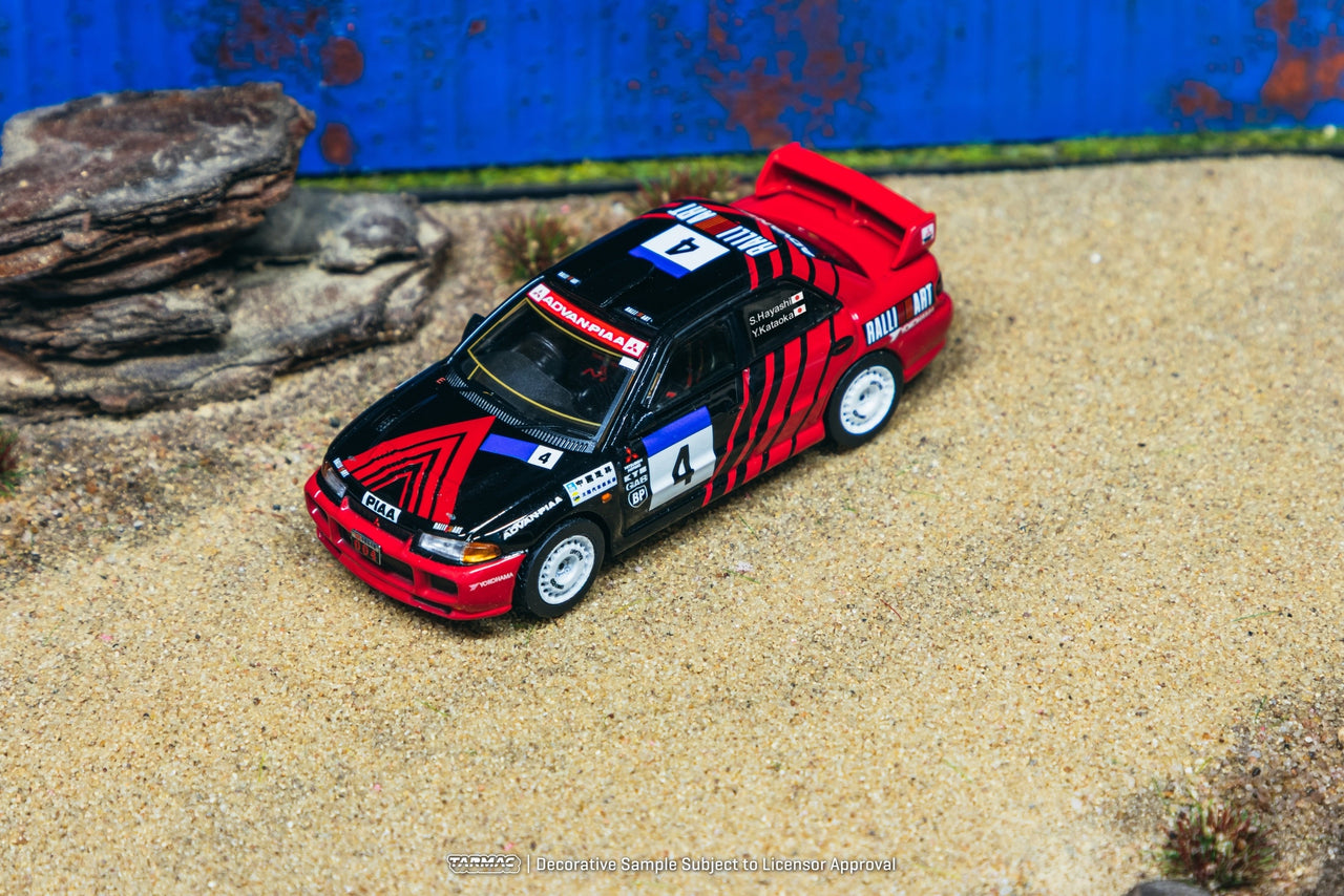 PRE-ORDER Tarmac Works 1:64 Mitsubishi Lancer Evolution III, China Rally 1998, Yoshihiro Kataoka / Satoshi Hayashi