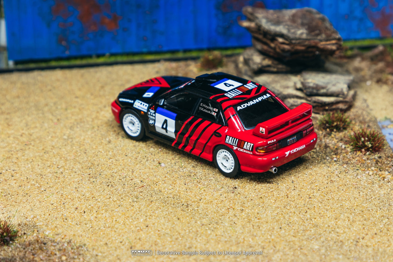 PRE-ORDER Tarmac Works 1:64 Mitsubishi Lancer Evolution III, China Rally 1998, Yoshihiro Kataoka / Satoshi Hayashi