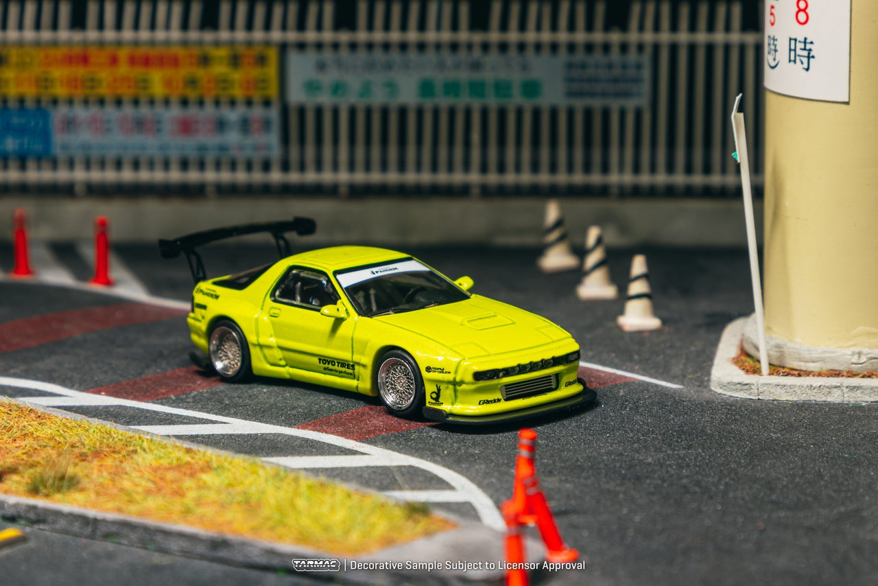 PRE-ORDER Tarmac Works 1:64 Pandem Mazda RX-7 FC3S, Yellow